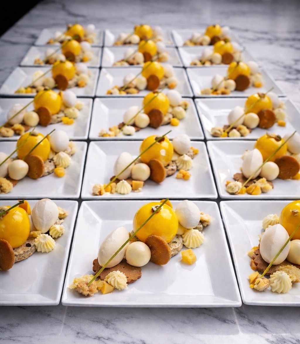 Restaurant plated desserts
